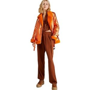 Free People DanCassab Wonder Metallic orange Jacket